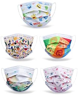 BYD CARE Kids 3-Ply Disposable Face Mask – Cartoon Design, 50 pcs