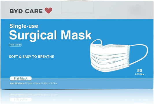 BYD CARE ASTM Level 2 Disposable Face Mask – Non-Sterile, 50 pcs
