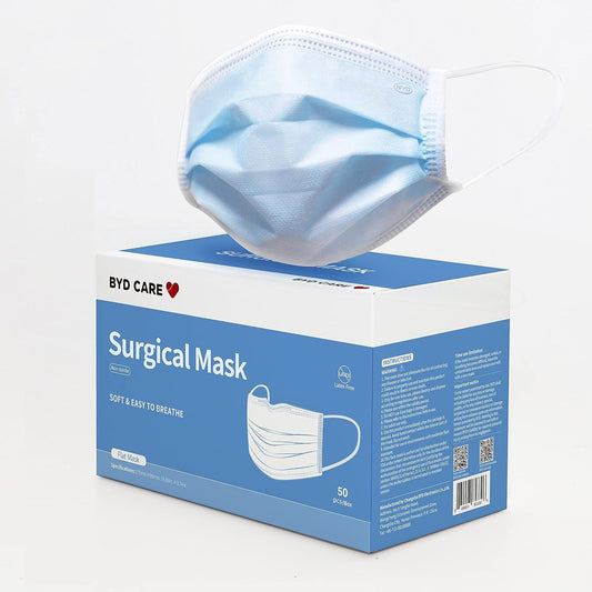 BYD CARE ASTM Level 2 Disposable Face Mask – Non-Sterile, 50 pcs